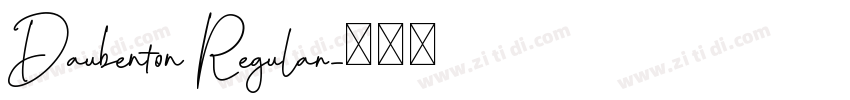 Daubenton Regular字体转换